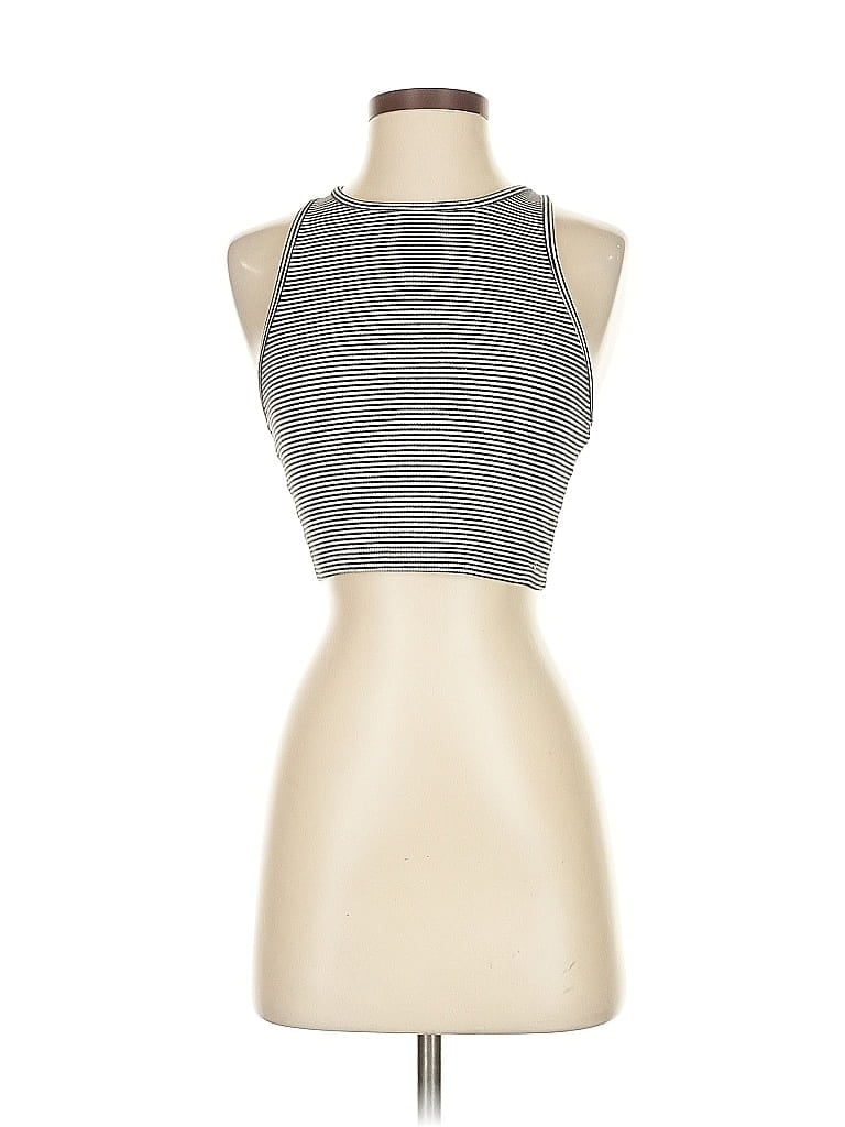 Pre-owned Trafaluc By Zara Tank Top Silver Halter Neckline Tops