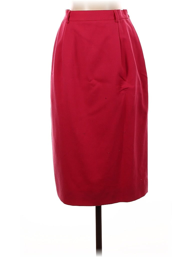 Pre-owned Talbots Wool Skirt In Red