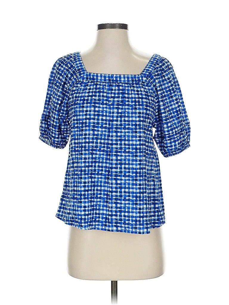GAP Pre-owned Short Sleeve Blouse In Blue