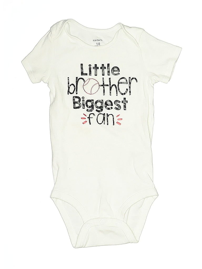 CARTER'S Pre-owned Kids' Short Sleeve Onesie In White