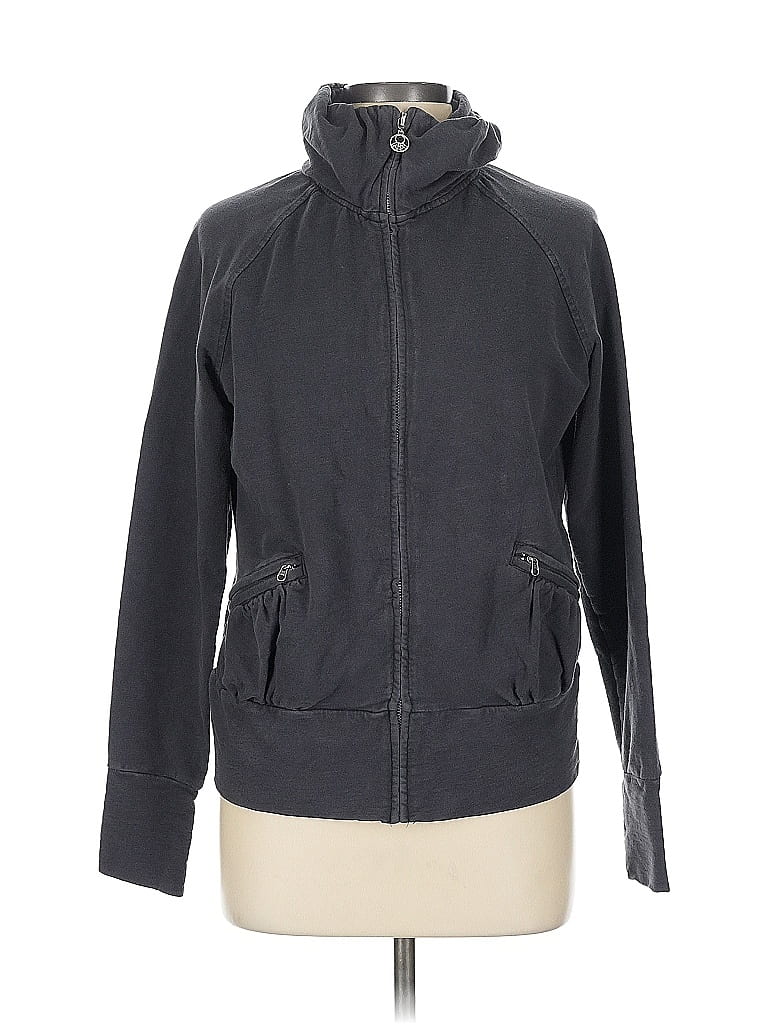 Pre-owned Assorted Brands Zip Up Hoodie In Gray