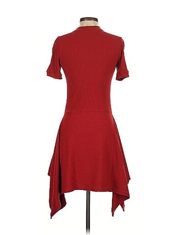 Susana Monaco Red Ribbed Dress (view 2)