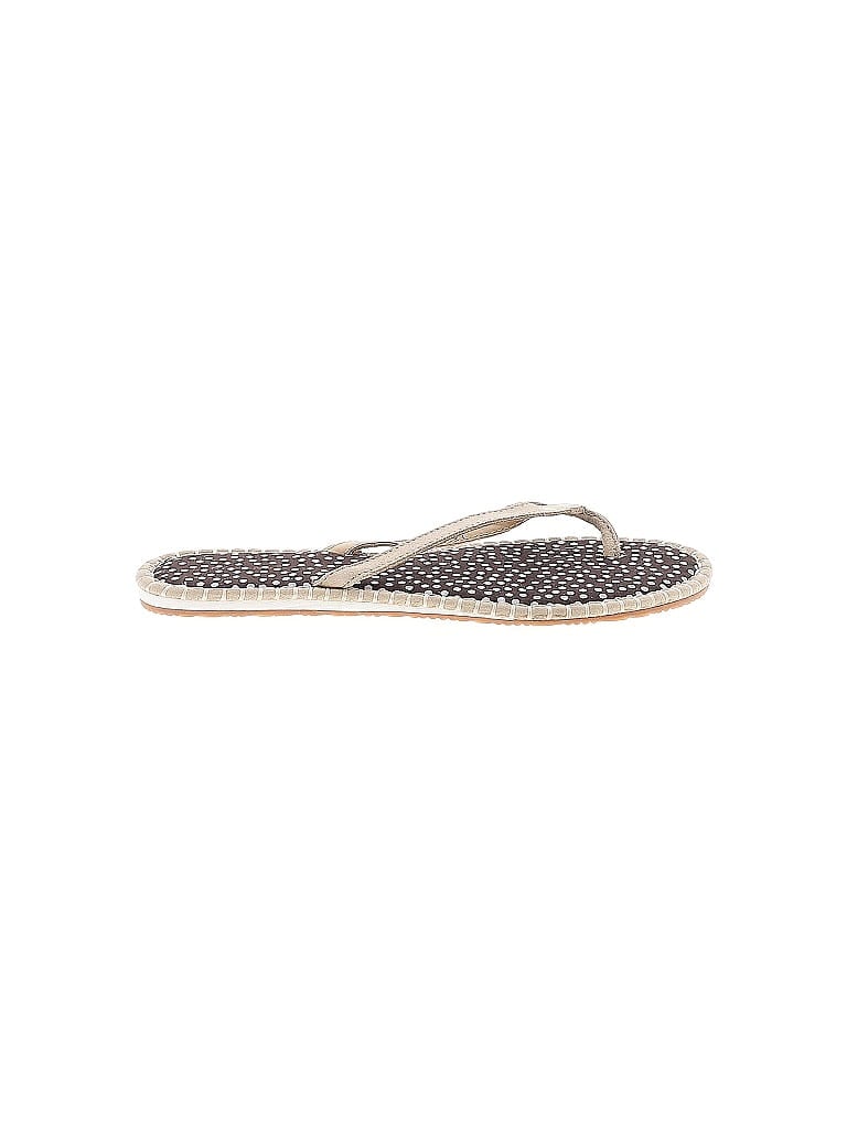 Pre-owned Lands' End Flip Flops In Brown