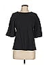 Nordstrom 100% Cotton Black 3/4 Sleeve Top Size M - photo 1