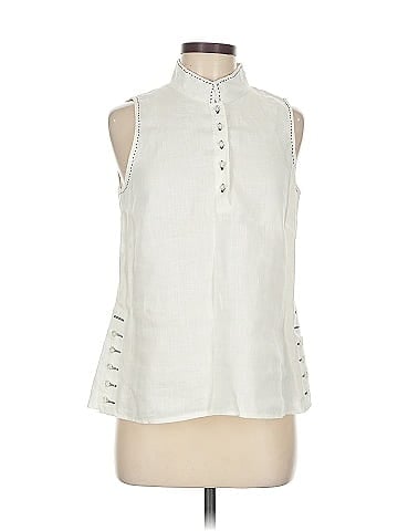 Martha B. Sleeveless Button-Down Shirt (view 1)