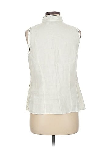 Martha B. Sleeveless Button-Down Shirt (view 2)
