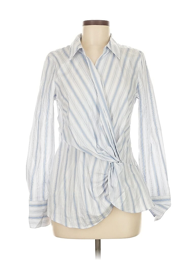 Pre-owned Laundry By Shelli Segal Long Sleeve Blouse In Blue