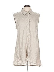 Flax Sleeveless Button Down Shirt