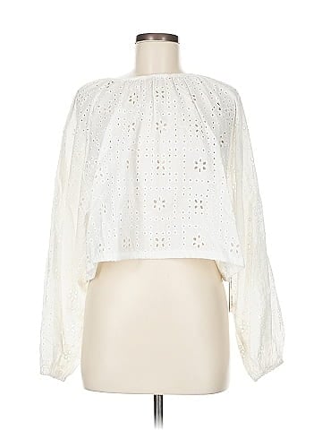 Aqua Long Sleeve Blouse (view 1)