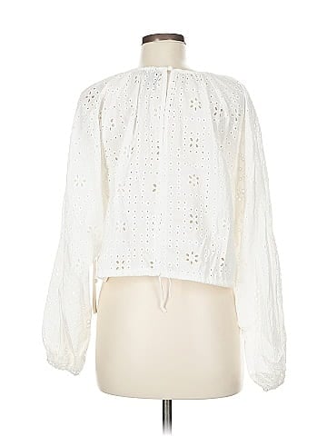 Aqua Long Sleeve Blouse (view 2)
