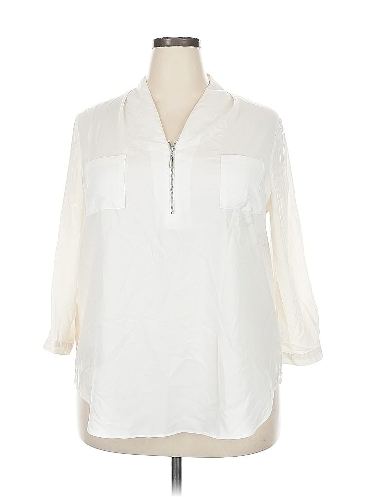 Click to view more detailed imagery on our partner's website Pre-owned Jaclyn Smith 3/4 Sleeve Blouse In White