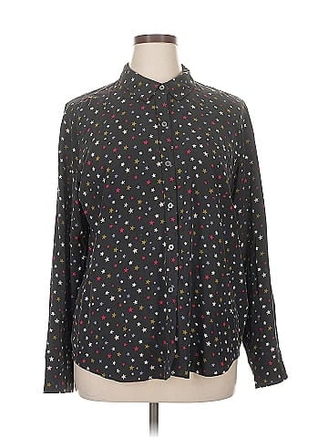 Rails Long Sleeve Silk Top (view 1)
