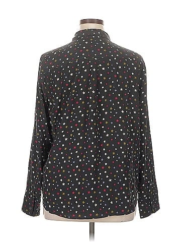 Rails Long Sleeve Silk Top (view 2)