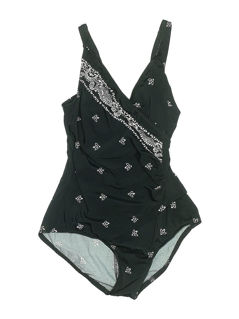 Pre-owned Jantzen One Piece Swimsuit In Black