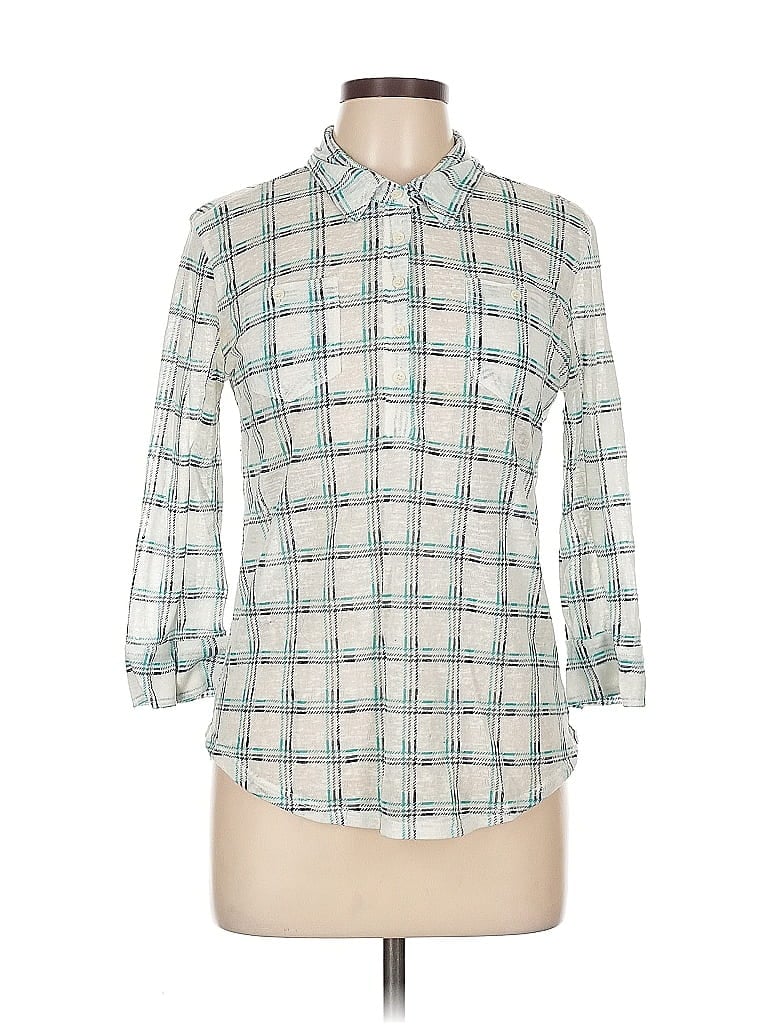 Pre-owned Aéropostale 3/4 Sleeve Blouse In White