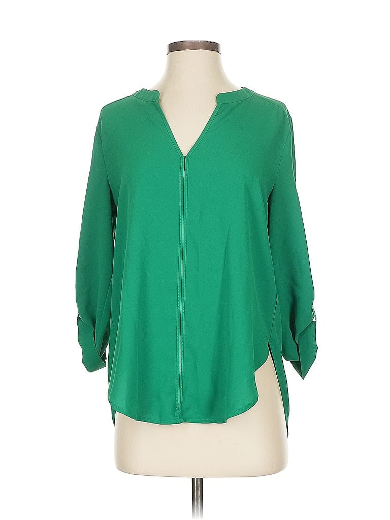 Pre-owned 41hawthorn 3/4 Sleeve Blouse In Green