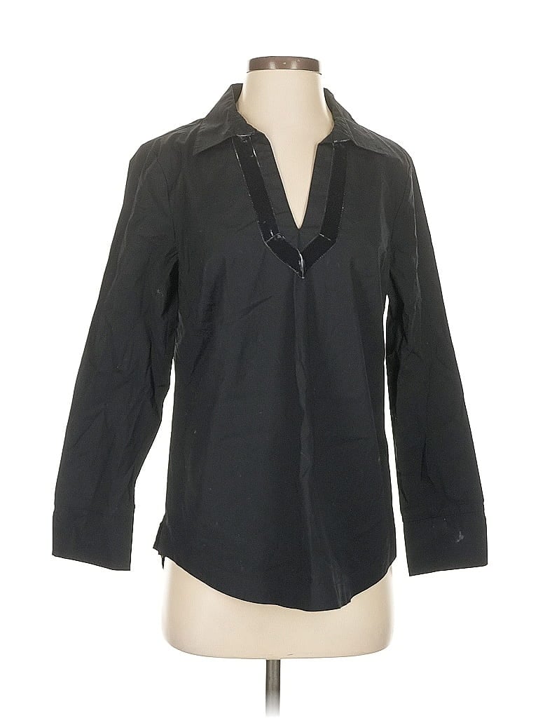 Pre-owned Vineyard Vines 3/4 Sleeve Blouse In Black