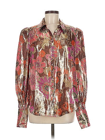 Trina Turk Long Sleeve Silk Top (view 1)