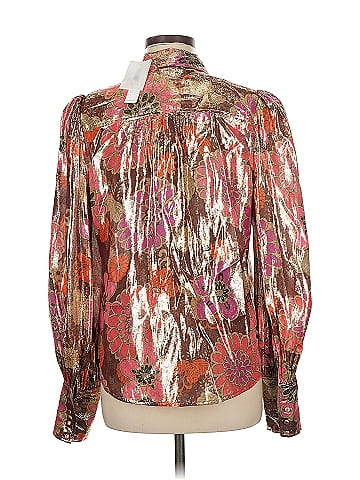 Trina Turk Long Sleeve Silk Top (view 2)