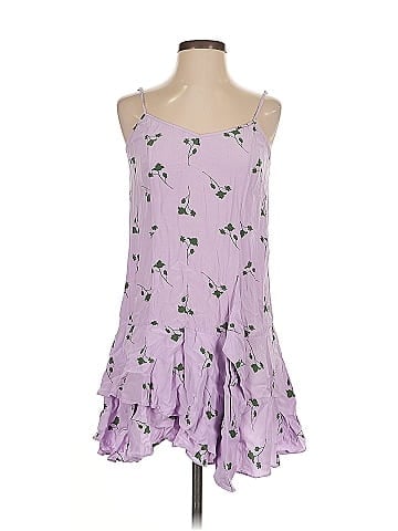 Thakoon Collective Purple Floral Slip Dress (view 1)