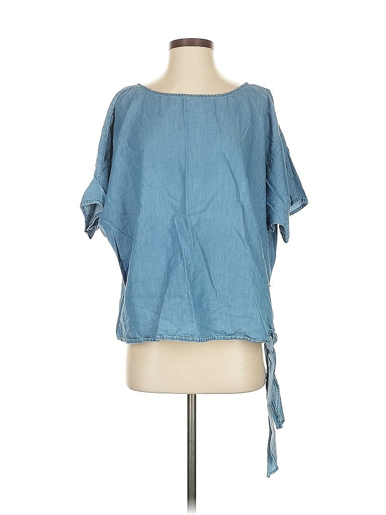 Pre-owned Michael Michael Kors Short Sleeve Blouse In Blue