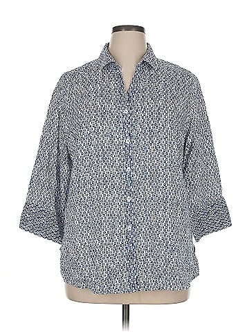 Foxcroft 3/4 Sleeve Button-Down Shirt (view 1)