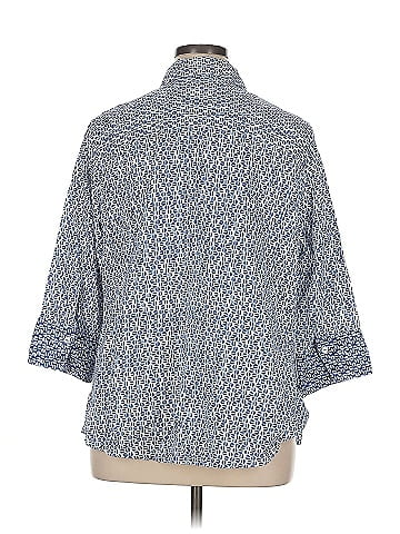 Foxcroft 3/4 Sleeve Button-Down Shirt (view 2)