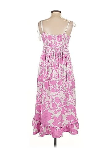 Peter Som Collective Pink Floral Midi Dress (view 2)