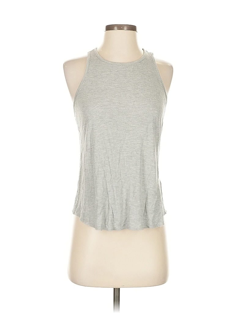Pre-owned David Lerner Tank Top Gray Halter Neckline Tops