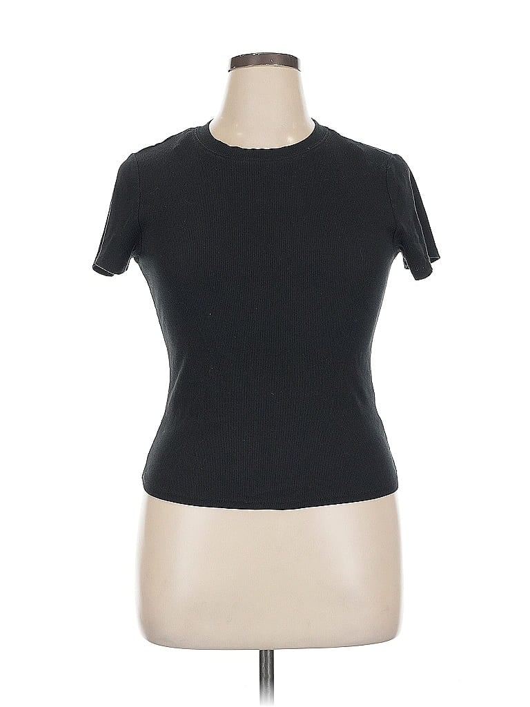 Pre-owned Ultra Flirt Short Sleeve Turtleneck In Black