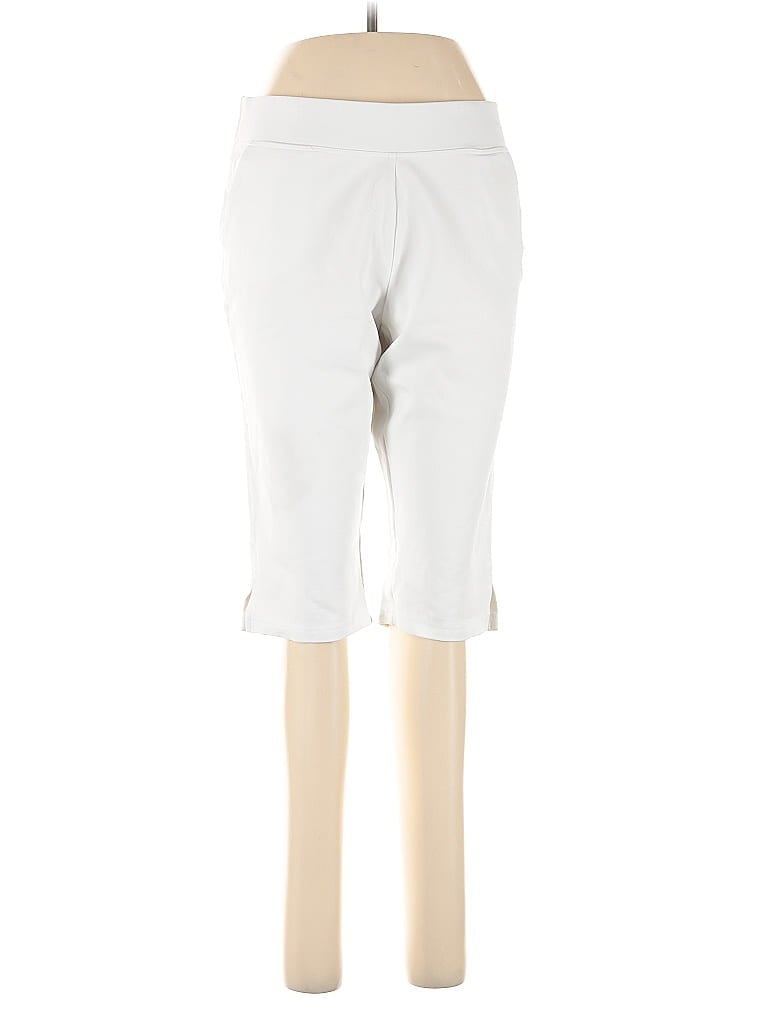 Pre-owned Belle By Kim Gravel Active Pants In White
