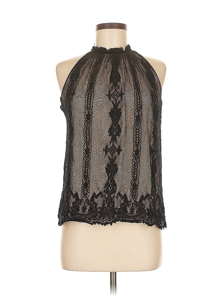 Pre-owned Max Studio Sleeveless Blouse In Black