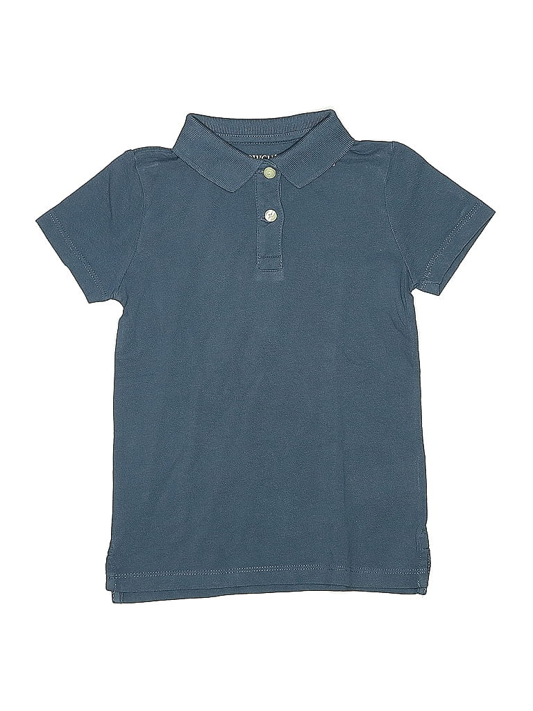 Pre-owned Crewcuts Outlet Kids' Short Sleeve Polo Shirt In Blue