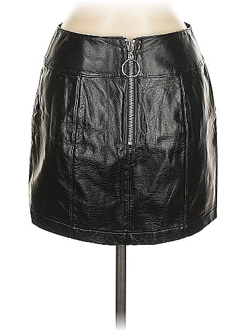Current Mood Faux Leather Skirt (view 2)