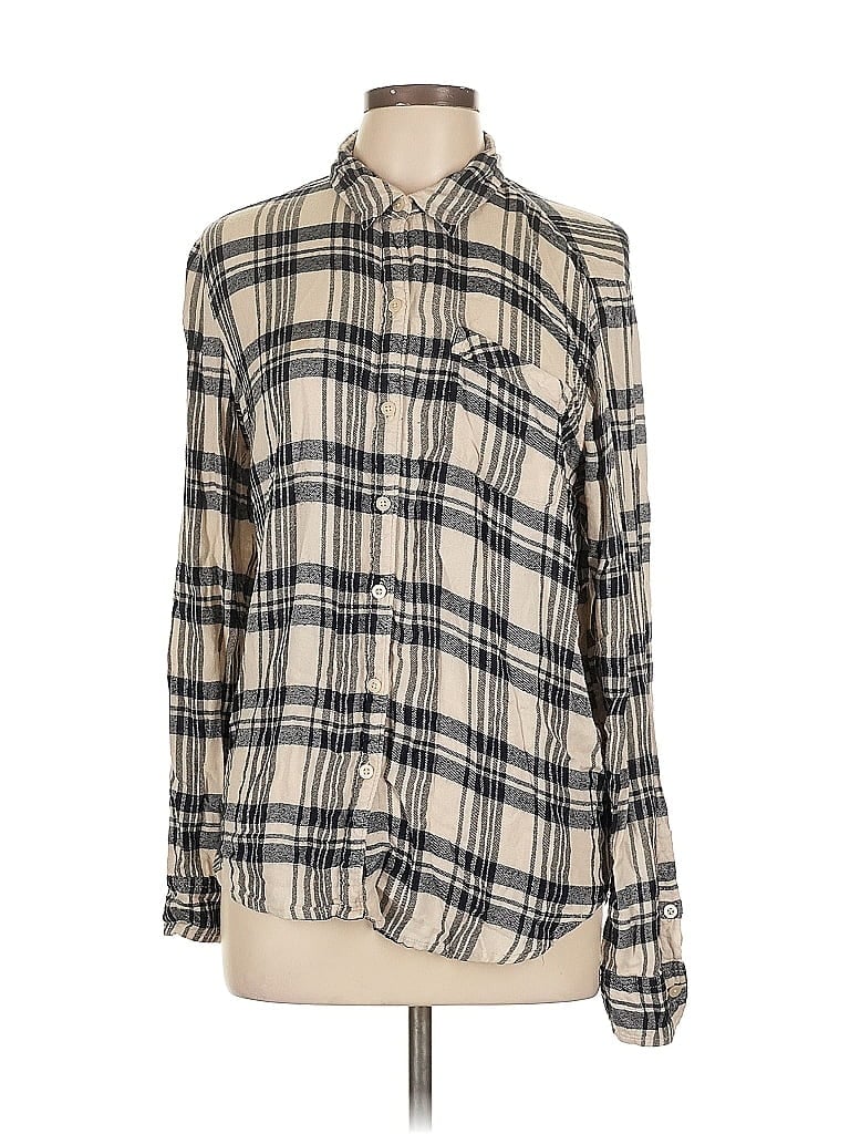 Pre-owned Lucky Brand Long Sleeve Button Down Shirt In White