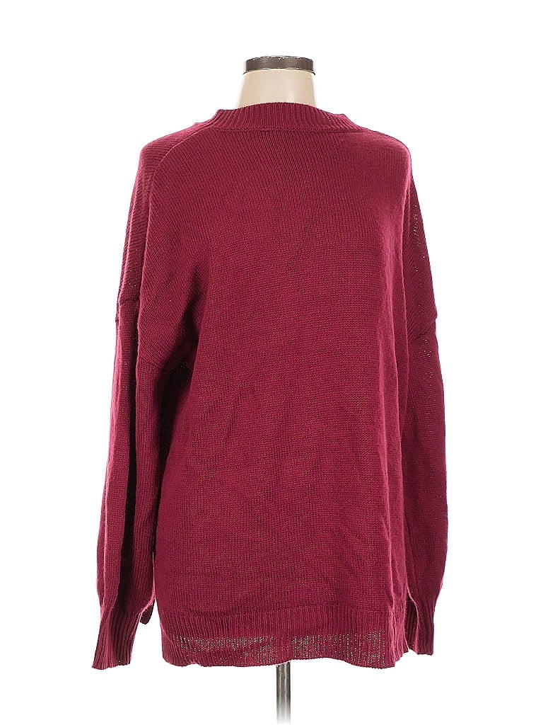 Pre-owned Unbranded Pullover Sweater In Burgundy