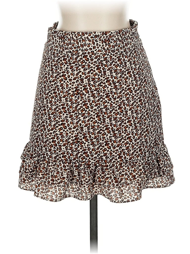 Pre-owned Aqua Casual Skirt In Brown