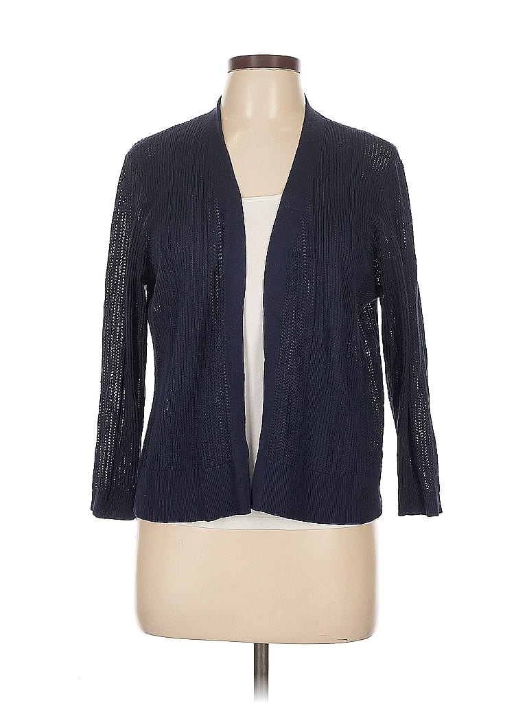 Pre-owned Assorted Brands Cardigan Sweater In Blue