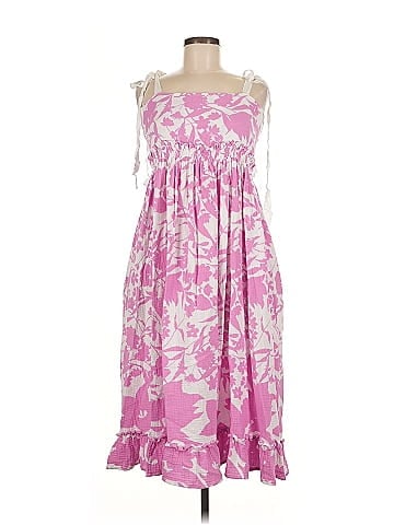 Peter Som Collective Pink Floral Midi Dress (view 1)