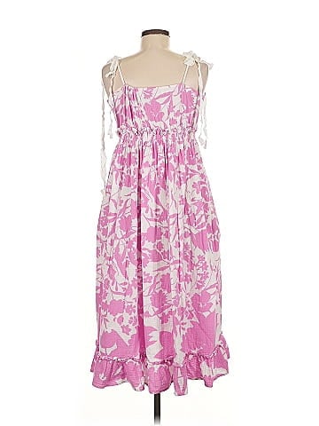 Peter Som Collective Pink Floral Midi Dress (view 2)