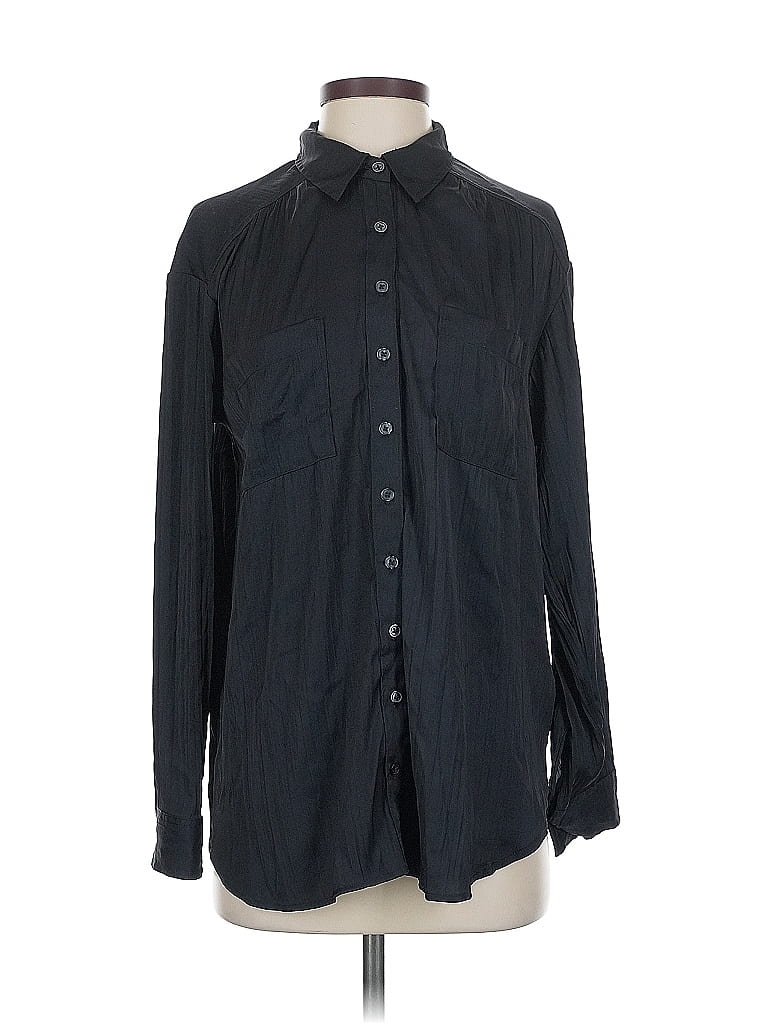 Pre-owned By Anthropologie Long Sleeve Blouse In Black