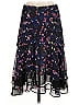 Jason Wu Collective 100% Polyester Floral Black Blue Printed Layer Skirt Size 6 - photo 2