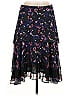 Jason Wu Collective 100% Polyester Floral Black Blue Printed Layer Skirt Size 6 - photo 1