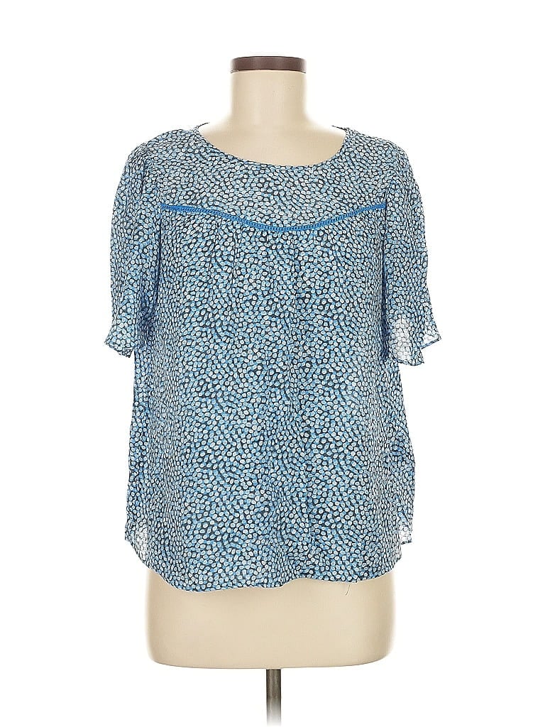 Click to view more detailed imagery on our partner's website Pre-owned Nanette Lepore Short Sleeve Blouse In Blue