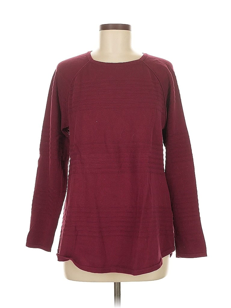 Pre-owned Karen Scott Pullover Sweater In Burgundy