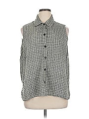 Flax Sleeveless Button Down Shirt