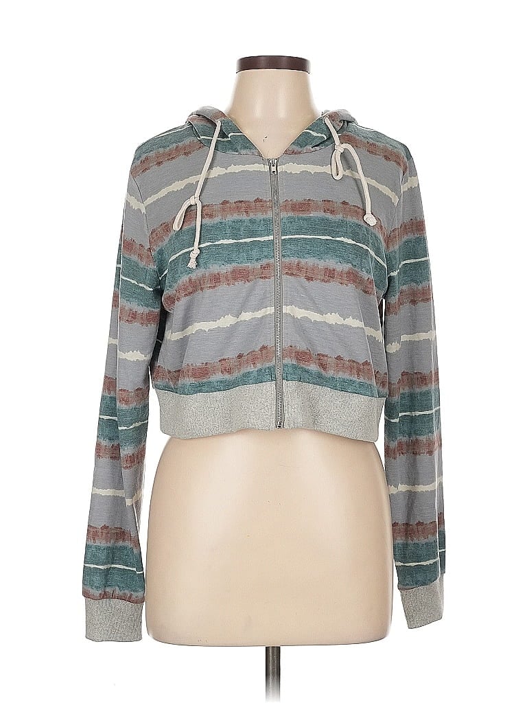 WILD HONEY Pre-owned Zip Up Hoodie In Gray
