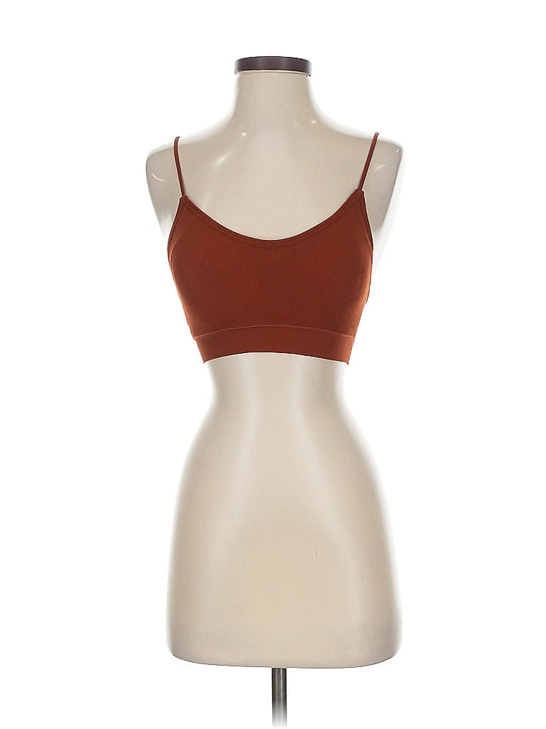 UNBRANDED Pre-owned Tank Top Brown Strapless Neckline Tops