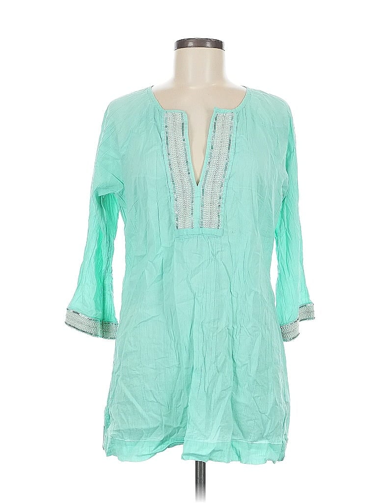 Click to view more detailed imagery on our partner's website Pre-owned Athleta 3/4 Sleeve Blouse In Green