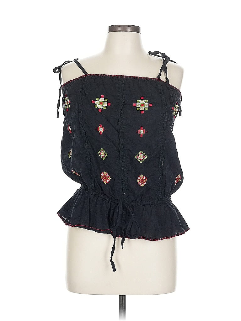 Click to view more detailed imagery on our partner's website Pre-owned Roper Sleeveless Top Black Strapless Neckline Tops